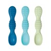 Bumkins Baby Utensil Set, Silicone Trainer Spoons for Dipping, Soft