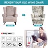 Wing Chair Slipcovers 2 Pieces Stretch Spandex Wingback Chair Covers