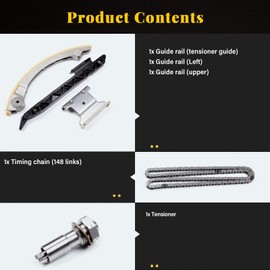 OCPTY Timing Chain Kit Fits for Chevy Buick GMC Saab Saturn Oldsmobile Pontiac 2.0L 2.2L 2.4L L4 DOHC 2000-2017 TKC8002 TK5090 9-4201S