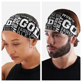 SLEEFS Sweat Bands Headbands Men & Women - Cooling Sports Mens Headband for Running, Football, Basketball, Cycling, Workout - Sweat Moisture Wicking Head Band Stretch Fit, Non-Slip Design - One Size