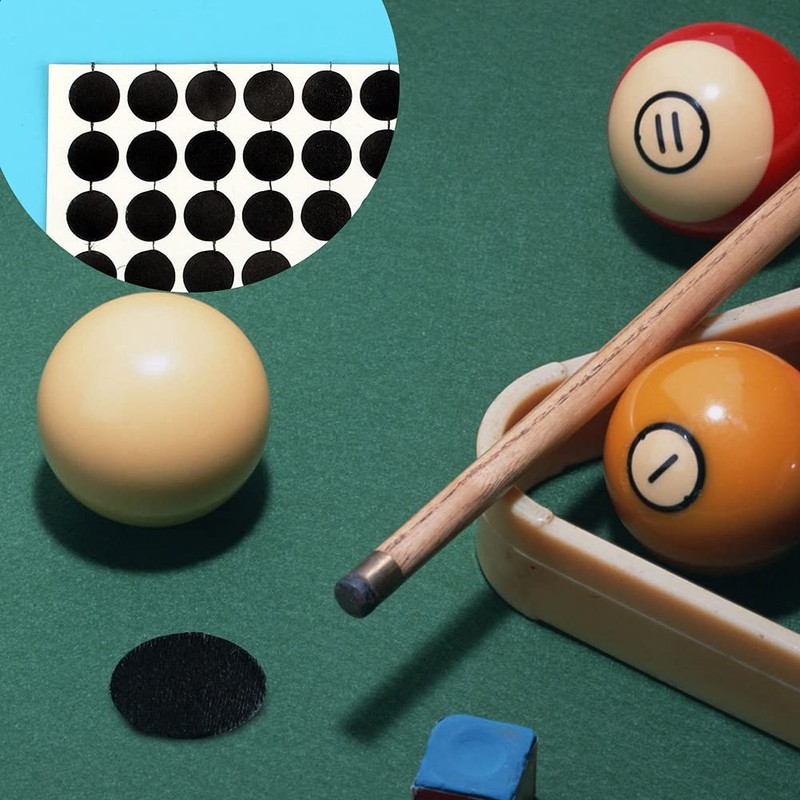 Pool Ball Position Marker, Black Billiard Spot Stickers Pool Table