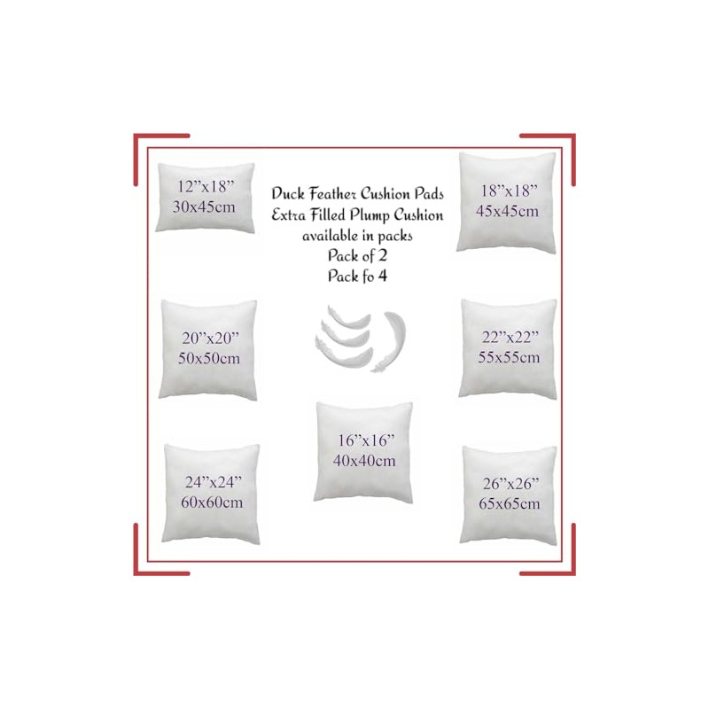 ARLINENS Duck Feather & Down Cushion Pads Inners Inserts Fillers