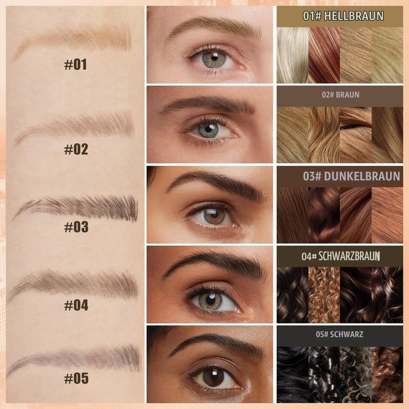 W3W 4D Eyebrow Pencil, Waterproof, Brow Pencil, Microblading Eyebrow Pencil,