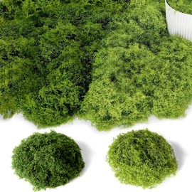 Muschio Finto per Decorazioni 100g, Muschio Stabilizzato Nylon, Artificiale Muschio Sintetico per Acquario Modellismo Terrario Casa Decori