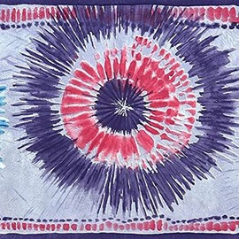 CONCORD WALLCOVERINGS ™ Wallpaper Border Modern Abstract Pattern for Living Room Bedroom, Colors Blue Pink White Purple, Size 7 Inches by 15 Feet LK1635B