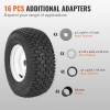 2-Pack 16x6.5-8\" Tubeless Turf Pneumatic Lawn Mower Tires Rim 3\"