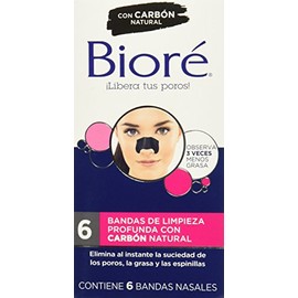 Biore Bandas de Limpieza Profunda con Carbon Natural, 6 Piezas