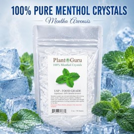 MENTHOL CRYSTALS Mentha Arvensis 100% PURE USP Grade 60ml