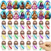 Cherislpy 12 Pieces Prefilled Easter Eggs with Mini Jesus Squishy