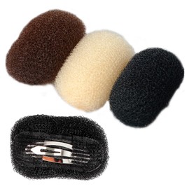 3pcs Hair Bump,Bump It Up Volume Hair Base,Volumizing Hair Clips,Beehive Hair Piece,Hair Styling Accessories,Hair Clips For Styling,For Women Lady Girl (Black,Coffee,Off-White)