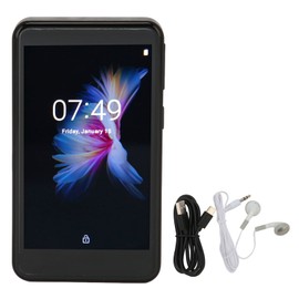 3.6 Inch MP3 Music Player Full Touch Screen MP3 Player Bluetooth5.0 WIFI for Electric Book Calculator Recording Black 2+16GB
