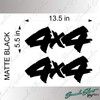 4X4 Truck Replacement Logos/Pair/Matte Black Vinyl Vehicle Chevy Graphic Decal