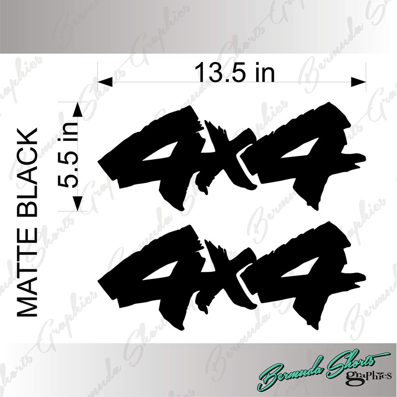 4X4 Truck Replacement Logos/Pair/Matte Black Vinyl Vehicle Chevy Graphic Decal