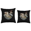 Kuhli Loach Eating Ramen Throw Pillow