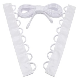 LHZHLE Kit de espalda de corsé ajustable de satén para vestido de novia con cordones para vestido de graduación, Blanco (02 White), 18