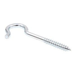 Prime-Line 9068872 Screw Hook, Lag Thread, 3/8 in X 4-7/8 in, Zinc Plated Steel, Pack of 10