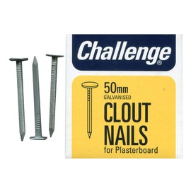 Clout Plasterboard Nails 50mm (225G), External Length 50mm, Nail Material Steel, Nail Type Clout, Product Range Challenge - Clout Nails, Fasteners & Hardware