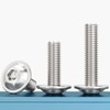 Drenky 10 Pcs Flanged M8 X 35mm Stainless Steel Pan