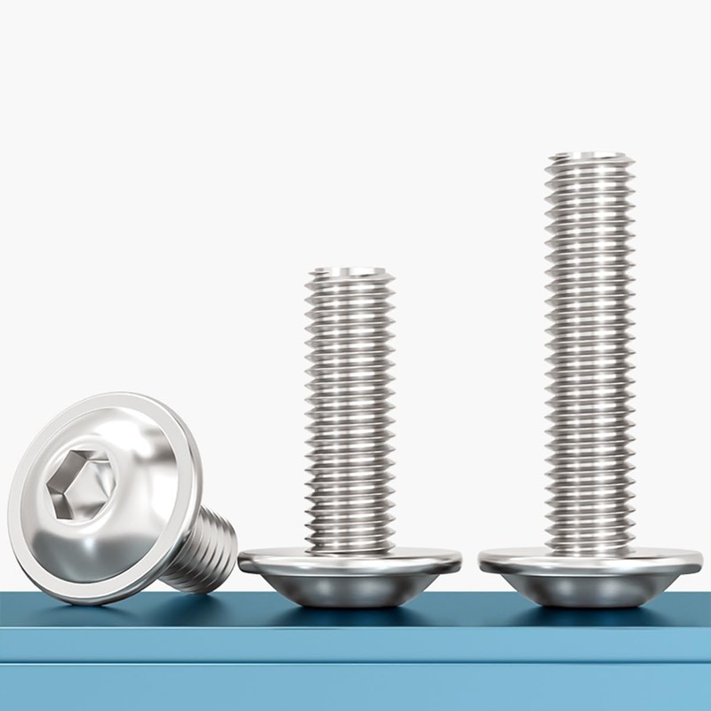 Drenky 10 Pcs Flanged M8 X 35mm Stainless Steel Pan