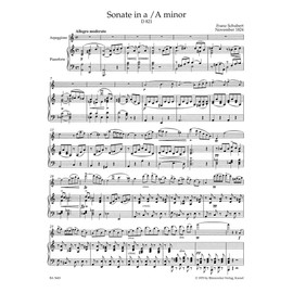 SCHUBERT - Sonata en La menor "Arpegione" para Viola y Piano (Urtext) (Wrochem)