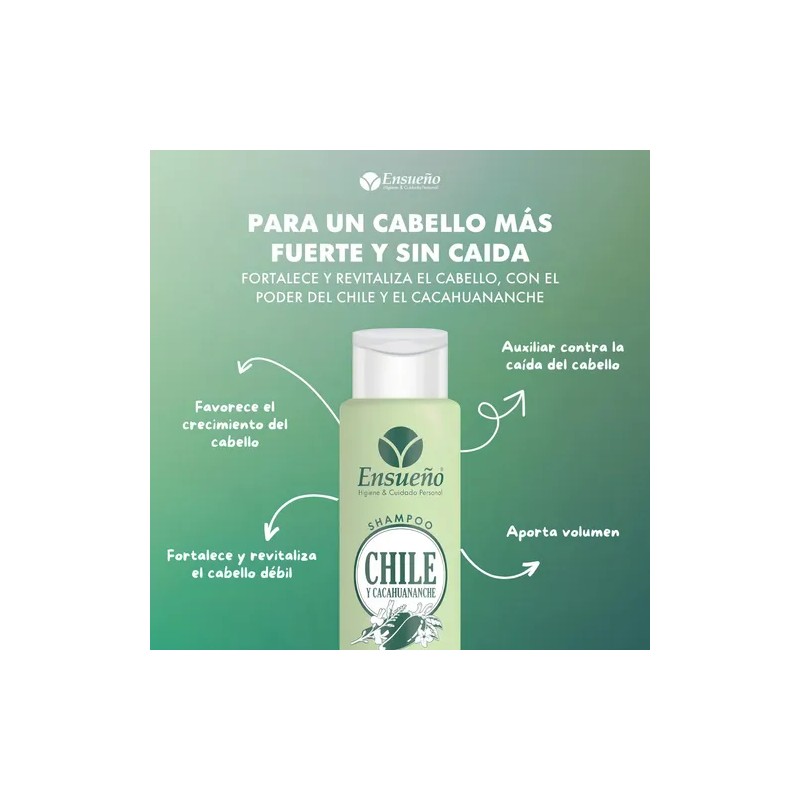 Shampoo De Chile, Control Caída 500ml - Ensueño