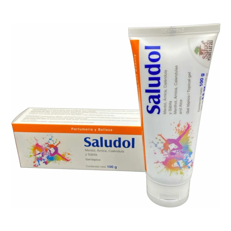 Saludol Gel con Mentol, Árnica, Caléndula y Sábila, Alivia Tensión