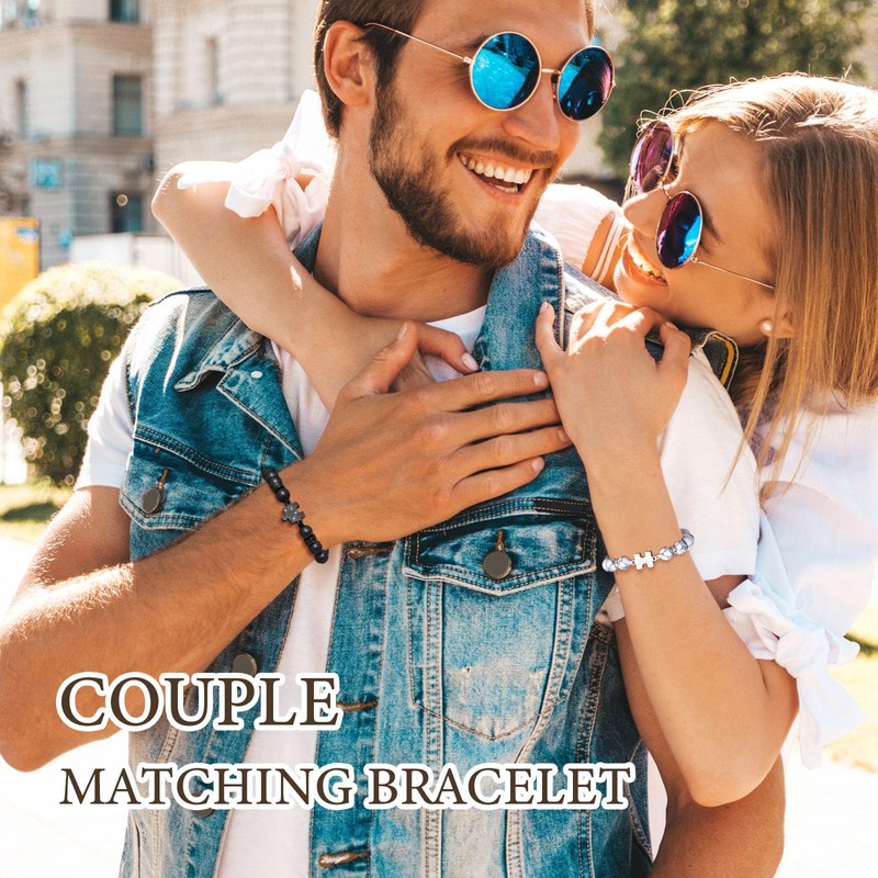MEALGUET Puzzle Matching Bracelets for Couples