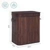 SONGMICS Laundry Hamper with Lid, Bamboo Launry Basket with Handles,