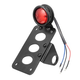 Amazicha 1" Motorcycle LED Tail Brake Light with Bracket, IP67 Waterproof Motorcycle Side Mount License Plate Rear Light Compatible for Harley Sporster Bobber Chopper Yamaha Suzuki Honda Kawasaki