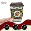 Finally Home Iron-On Patch, Kawaii Coffee Patch Cute Manga Iron-On