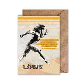 WBdesignz Greeting Card for Zodiac Sign Leo with Envelope - Lionesses Birthday Card Birthday Appreciation Motivation Spirituality Astrology Art Modern (A6)