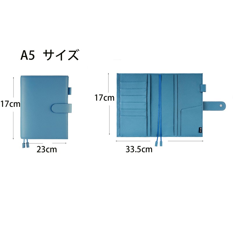 A5 Genuine Leather Notebook Cover, Notebook-Cover Compatible with Nichichi Cousin