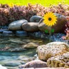 Sunflower Windmill Metal Windmill Garden Stake Wind Sculptures for Balcony