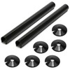 Radiator Pipe Covers and Collars 15mm x 200mm Black, 2