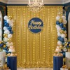 10x10 ft Gold Sequin Backdrop Curtain with Lights for Parties,