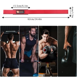 Fitness Weight Lifting Straps Anti Slip Gym Powerlifting Deadlifting Bodybuilding Workout Strength Training Hand Bar Grips Neoprene Gel padded Wrist Support Unisex Men Women (Pink)