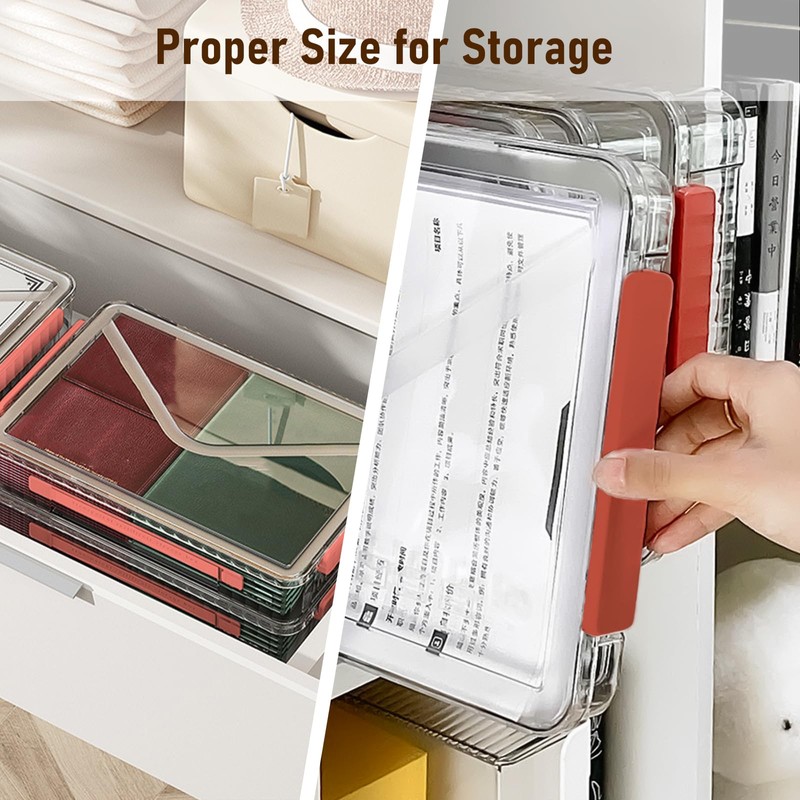 Cylogia Clear A4 Storage File Box Moisture-Proof Portable Plastic PET