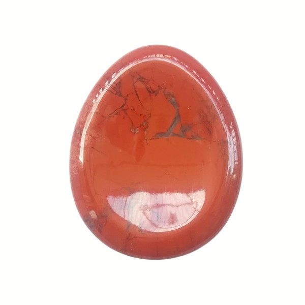 Bacatgem Bacatgem- Natural Red Jasper Water Drop Chakra Thumb Worry