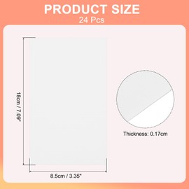 Rebower Corrugated Cardboard Paper Sheets, Corrugated Paper Cardboard Inserts [for Craft and DIY Projects] - 7.1x3.4 Inch/White/24 Pcs