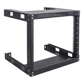 Sound Town 2-Post 8U Wall Mount Open Frame Rack, 16" Depth, for Servers, IT Equipment, Network Devices, AV, Patch Panels (ST2PWOR-8U)