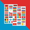 PAPERZIP - Flags of Europe – 48 Stickers for Business,