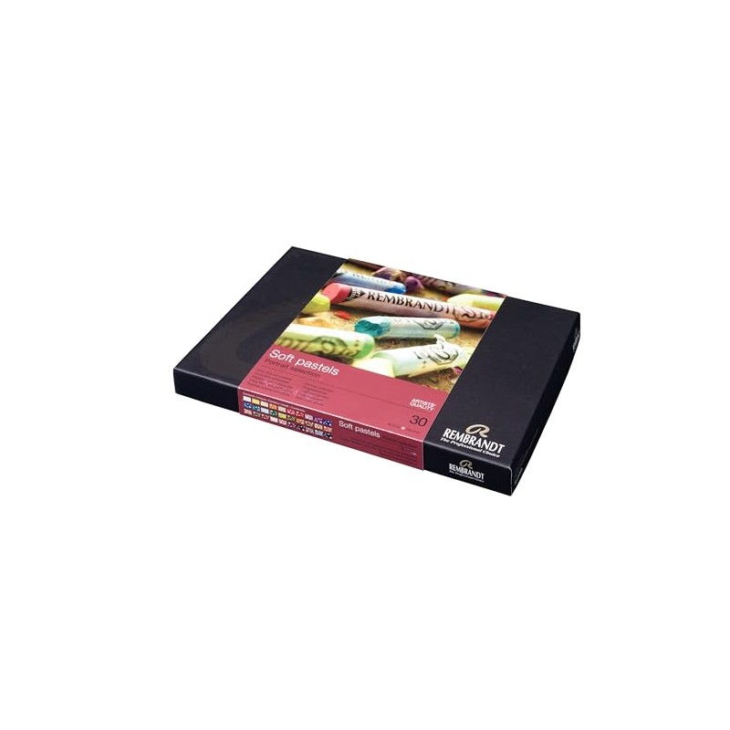 Rembrandt Royal Talens Soft Pastels General Wood Box Set, 30
