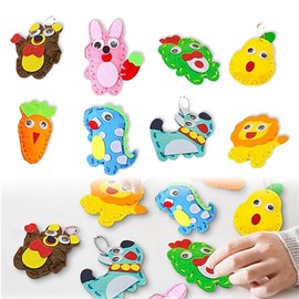 SULIUDAJI Children's Sewing Kit, Felt Animals Sewing Set, DIY Sewing Kit, Children's Animal Shapes, Sewing Children's Felt Set, Animals Sewing Kit, Forest Animal, Enrich Children's Creativity and