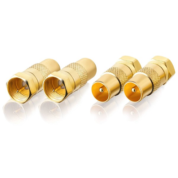 SEBSON SAT Antenna Adapter Set - 4 x F-Connector to