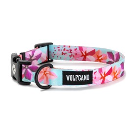 Wolfgang Adjustable Dog Training Collars for Medium Dogs, Durable & Easy to Clean Nylon Dog Collar with Quick Clip Buckles, for Training & Daily Use Made in USA, DigiFloral Print (1 Inch x 12-18 Inch)
