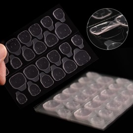 30 Sheets Pink Adhesive Tabs Ultrathin Waterproof Breathable Double-Sided Jelly Nail Sticker IKISKT Super Sticky False Nail Glue Sticker Transparent Flexible Decal for Manicure 720pcs