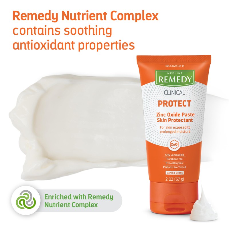 Medline Remedy CLINICAL Zinc Oxide Paste Skin Protectant (2 oz