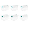 Sterilite 64 Qt. Latching Box,(Clear.6 Pack)