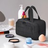Jwtolp 4-in-1 Large Capacity Toiletry Bag, Waterproof Puffy Cosmetic Case,