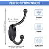 GlazieVault Black Coat Hooks for Wall - (Black Hooks Pack
